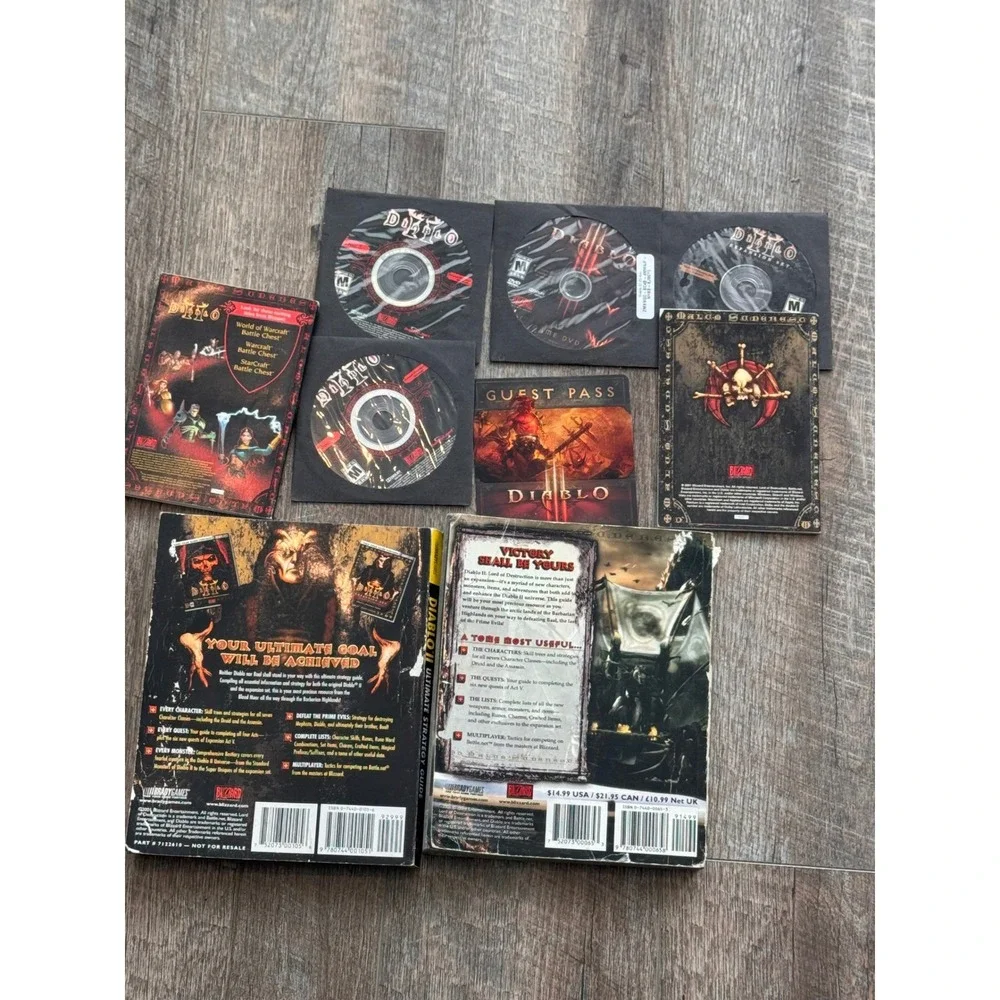 Diablo‎ PC Mixed Game Lot Blizzard Strategy Guides Expansion Lord of Destruction